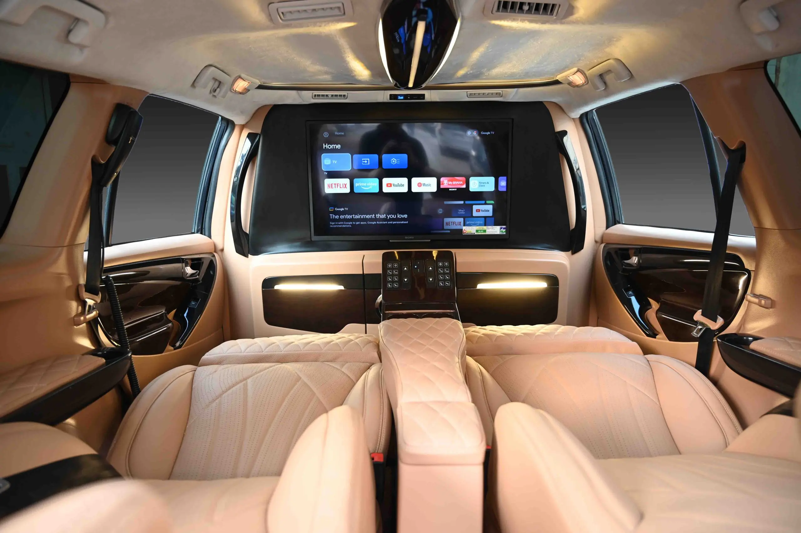 Luxury seats with modern stitching patterns in Innova Crysta by Autotrade Design