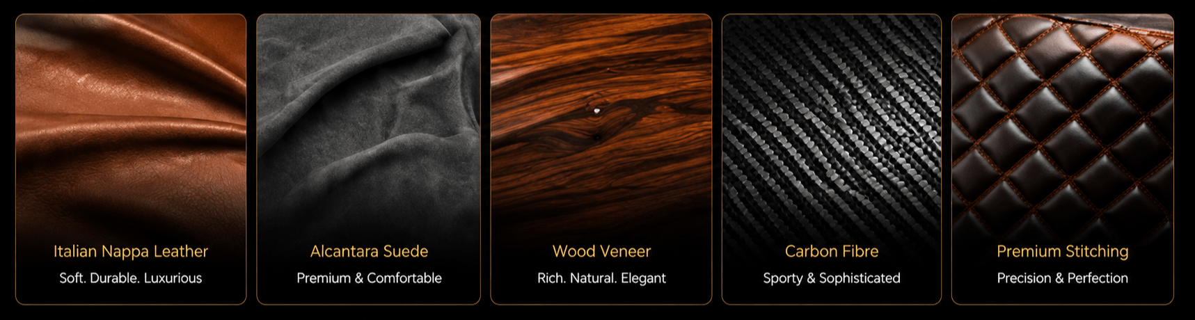 Premium Nappa leather for luxury car interiors